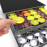 Vinsani Coffee Pod Double Drawer with Sliding Storage – Holds 72 Dolce Gusto Capsules, Kitchen Organiser