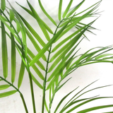 50cm Mini Artificial Areca Palm with Adjustable Wired Leaves – Compact Faux Plant in Black Pot