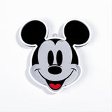 YELLOWPOP Disney Mickey Face LED Neon Sign – White Glow USB Licensed Wall Light with Acrylic Backing