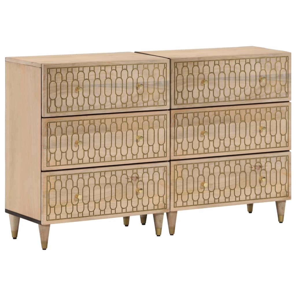 Solid mango wood side cabinets
