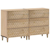 Solid mango wood side cabinets