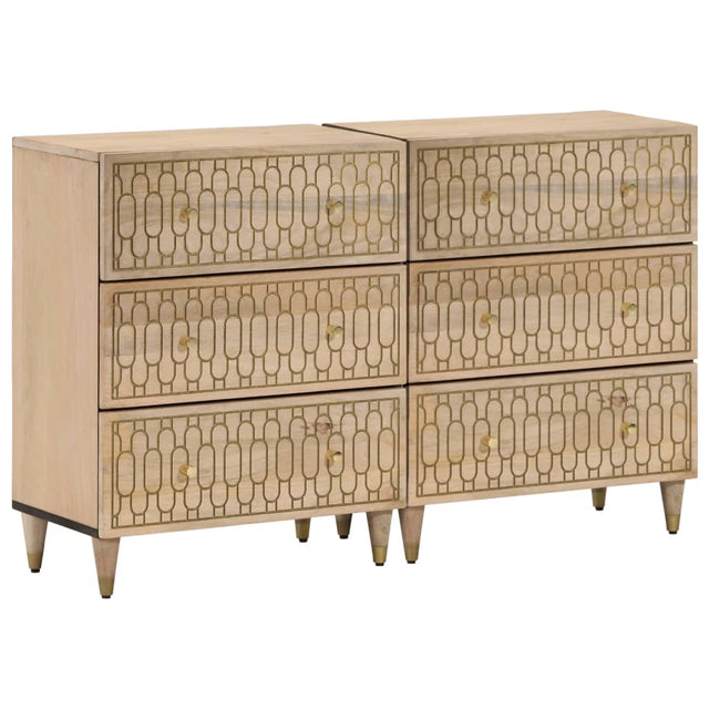 Solid mango wood side cabinets