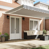 vidaXL Manual Retractable Patio Awning 500 x 300cm with Hand Crank – Aluminium Frame, Anthracite & White