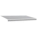 vidaXL Manual Retractable Patio Awning 500 x 300cm with Hand Crank – Aluminium Frame, Anthracite & White