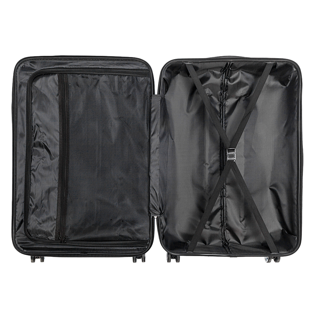 3 Piece Lightweight ABS Spinner Luggage Set with Carry-On Case, 360° Wheels & Telescopic Handles