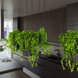 Kukkia Modern Pendant Lamp in Black Steel, 142cm – 4 x GU10/ES111
