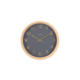 Acctim Upsilon 25cm Light Wood Effect Wall Clock – Scandi-Inspired Quartz Clock with Clear Dial