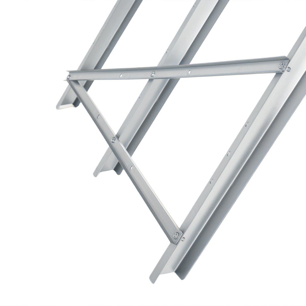 DURHAND Foldable Steel Saw Horse with Sawtooth Edges – Heavy Duty 100kg Support for Workshop & Home, Silver