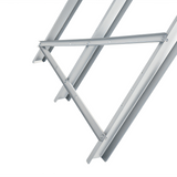 DURHAND Foldable Steel Saw Horse with Sawtooth Edges – Heavy Duty 100kg Support for Workshop & Home, Silver