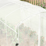 Outsunny 3 x 2 x 2m Polytunnel Greenhouse with Hinged Door, UV-Protective PE Cover & Galvanised Steel Frame