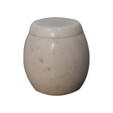 Artisan Furniture Set of 5 Polished White Marble Bathroom Accessories – Soap Dish, Dispenser & Cosmetic Box