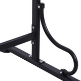 HOMCOM Power Tower with Adjustable Height, Pull Up Bar & Dip Station – Free Standing Steel Workout Station