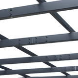 Outsunny 3 x 3m Metal Pergola with Grid Top & 8 Ground Stakes – Garden Plant Support Frame, Black