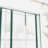 Outsunny 3-Tier Lean-to Wall Mini Greenhouse with Clear Roll-Up Doors & Plastic Cover – Plant Shelves