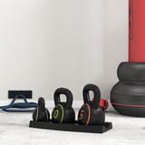 SPORTNOW Kettlebell Set of 3 with Storage Tray, 2.2kg, 4.5kg & 6.8kg – Home Gym Training Weights, Black