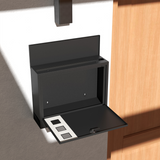 HOMCOM Wall Mounted Lockable Letterbox with Three Windows and Two Keys – Easy Install Mailbox