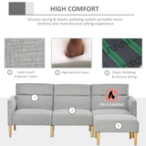 Reversible Sectional Sofa Bed side view