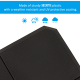 Outsunny HD Polyethylene Parasol Base – Four-Piece Sand or Water Fillable Cross Base, Black