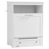 PawHut Pet Feeder Station with Two Removable Bowls & Storage Cabinet – Dog and Cat Feeding Table, White