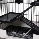 PawHut Three-Tier Small Animal Cage with Ramps & Wheels – Pet Play House for Rabbits, Ferrets & Chinchillas