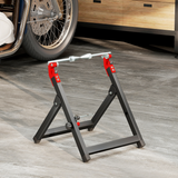 HOMCOM Motorcycle Wheel Balancer Truing Stand with Spoke Wrench – Foldable Steel Frame for Wheels up to 23in, Black