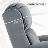 HOMCOM Riser & Recliner Lift Chair with Electric Lift, Vibration Massage & Heat – Remote Control, Grey