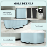 HOMCOM 2 x 20L Double Pedal Bin with Soft-Close Lids – Rubbish & Recycling Kitchen Bin, Light Green