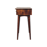 Artisan Furniture Solid Mango Wood Chestnut Hallway Console Table with 2 Drawers, Dark Brown