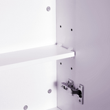HOMCOM Wall-Mounted Bathroom Mirror Cabinet with Adjustable Shelf – Space-Saving Toiletry Storage