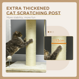 PawHut Cat Tree for Indoor Cats with Sisal Scratching Post & Spacious Bed – Kitten Climbing Tower, Cream