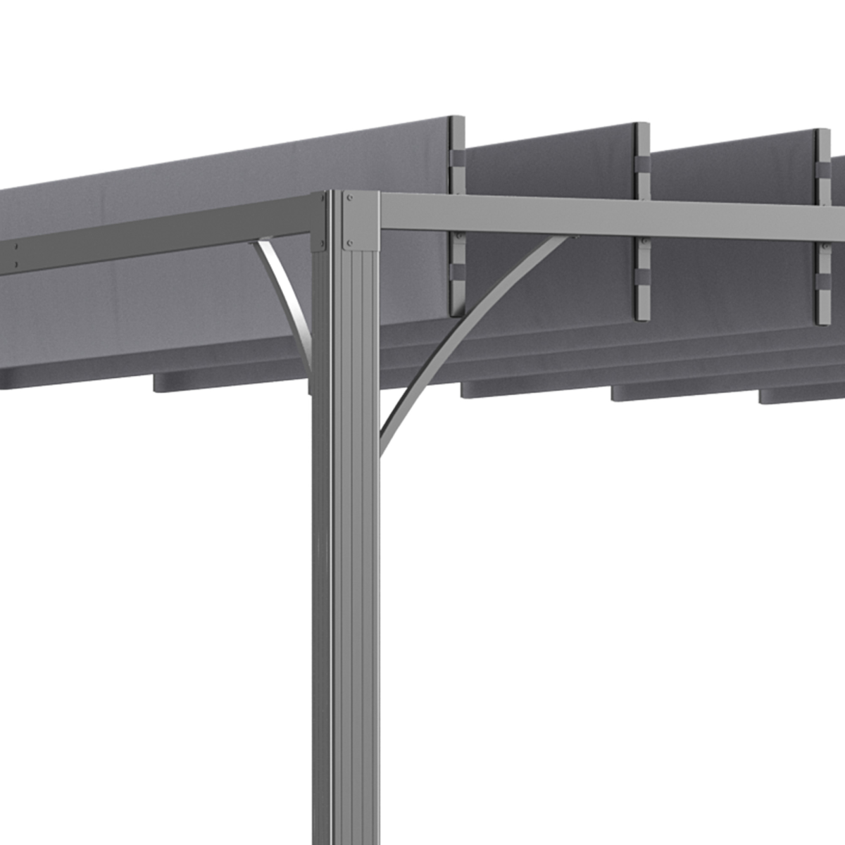 Outsunny 4 x 3m Metal Pergola with Retractable Louvred Roof – 135° Louvres, UV50+ Protection, Grey