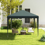 Outsunny Garden Gazebo Marquee Party Tent with Steel Frame, Ground Stakes and Guy Ropes – 2.7 x 2.7m, Green