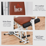 HOMCOM Multifunction Home Gym Station with 45kg Weight Stack – Full Body Strength Training Machine, White