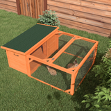Wooden Rabbit Hutch with Run – Weather-Resistant Outdoor Small Animal House for Rabbits and Guinea Pigs