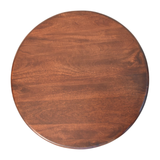 Artisan Furniture Clara Sculpted Solid Mango Wood Coffee Table with Pillar Legs – Winewood Oak, Brown