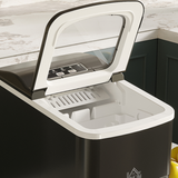HOMCOM Countertop Ice Maker 12kg/24h with Scoop & Basket – Compact Home or Office Ice Machine, Black