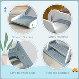 AIYAPLAY Foldable Baby Slide with Non-Slip Safety Ladder – Toddler Slide for Indoor & Outdoor Use, Grey