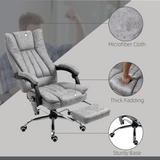Vinsetto 6-Point Vibration Massage Office Chair with Heating & Remote – Microfibre Swivel Chair, Grey