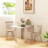 HOMCOM Extendable Folding Drop Leaf Dining Table – Space-Saving Table for 2–4 Seats