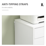 Vinsetto Mobile Filing Cabinet with 7 Drawers and Lockable Wheels – Office Storage, White