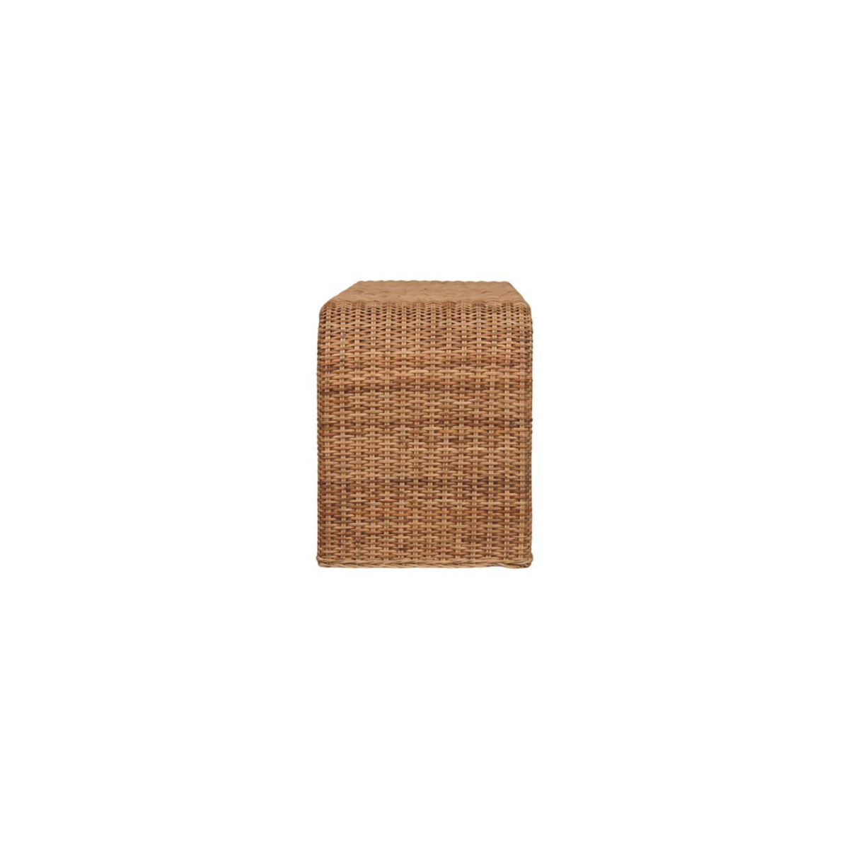 Artisan Furniture Rattan Weave Solid Mango Wood Bench – Entryway & Bedroom Seating, Beige