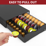 VINSANI 40 Coffee Pod Storage Drawer – Sliding Capsule Organiser for Under Your Coffee Machine