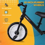 HOMCOM 2-in-1 Kids Balance Bike with Stabilizers and Pedals – Adjustable Seat Training Bike, Black