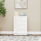 HOMCOM 4 Drawer Bedroom Chest of Drawers with Steel Runners, 60 x 40 x 85cm – White