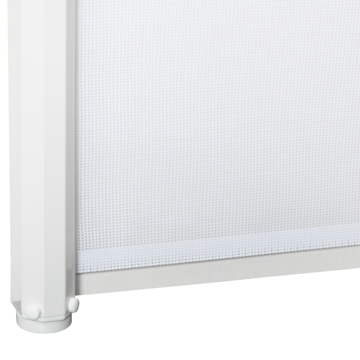 PawHut Retractable Pet Safety Gate, Folding Stair Barrier with Breathable Mesh, 115 cm – White
