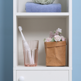 kleankin Tall Narrow Bathroom Storage Cabinet with Mirrored Door and Adjustable Shelves – Freestanding Tallboy