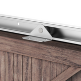 HOMCOM Sliding Barn Door Hardware Kit, 6ft/1860mm Track – Metal Gear Set for Single Doors up to 35kg