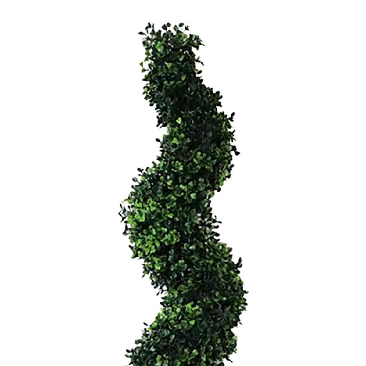 Leaf 120cm Artificial Boxwood Spiral Topiary in Pot – Realistic Maintenance-Free Plant