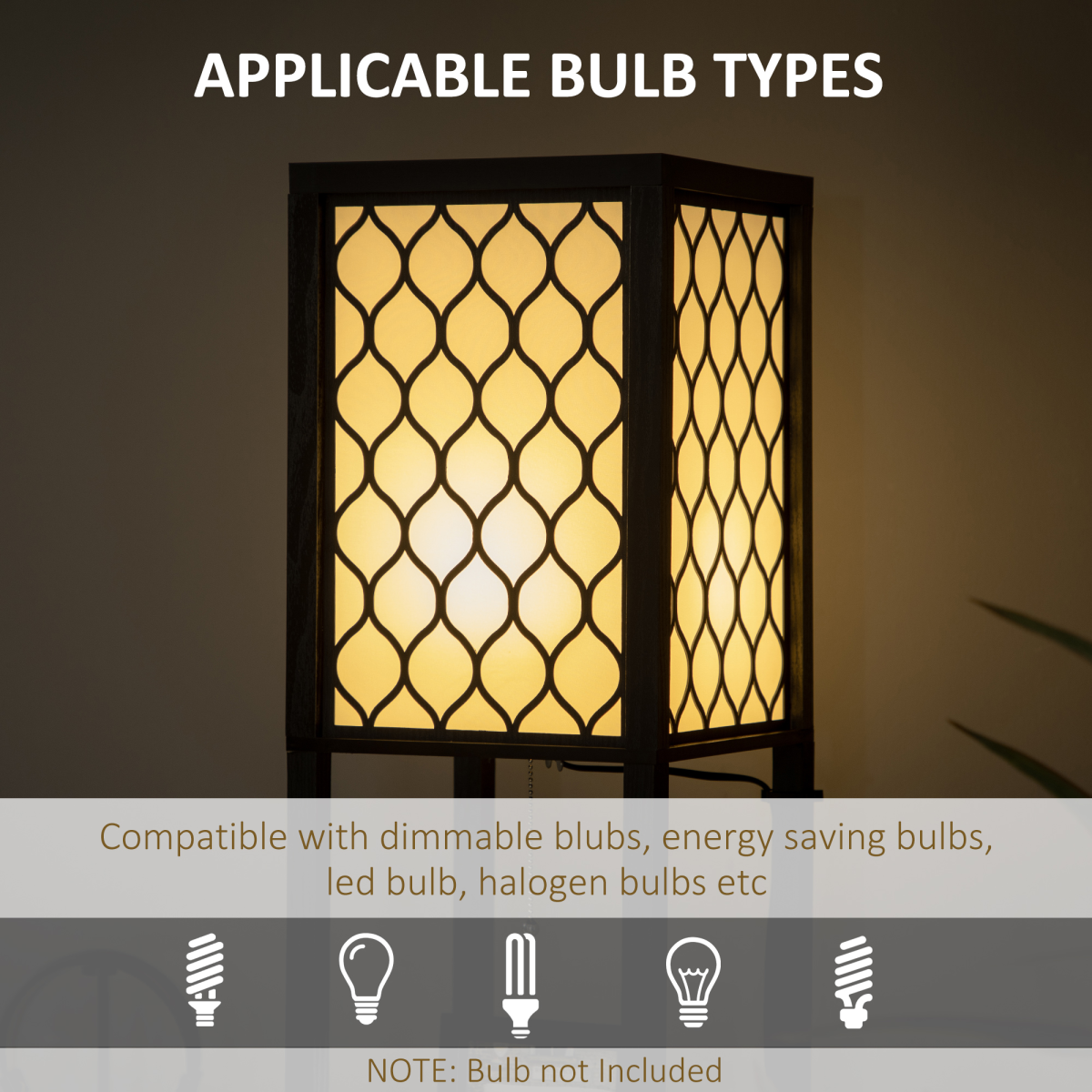 Modern 2-Light Floor Lamp with Display Shelves – Living Room & Bedroom Lighting and Storage