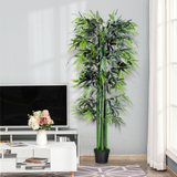 Outsunny Artificial Bamboo Tree, 1.8m – Green Bamboo, Black Pot